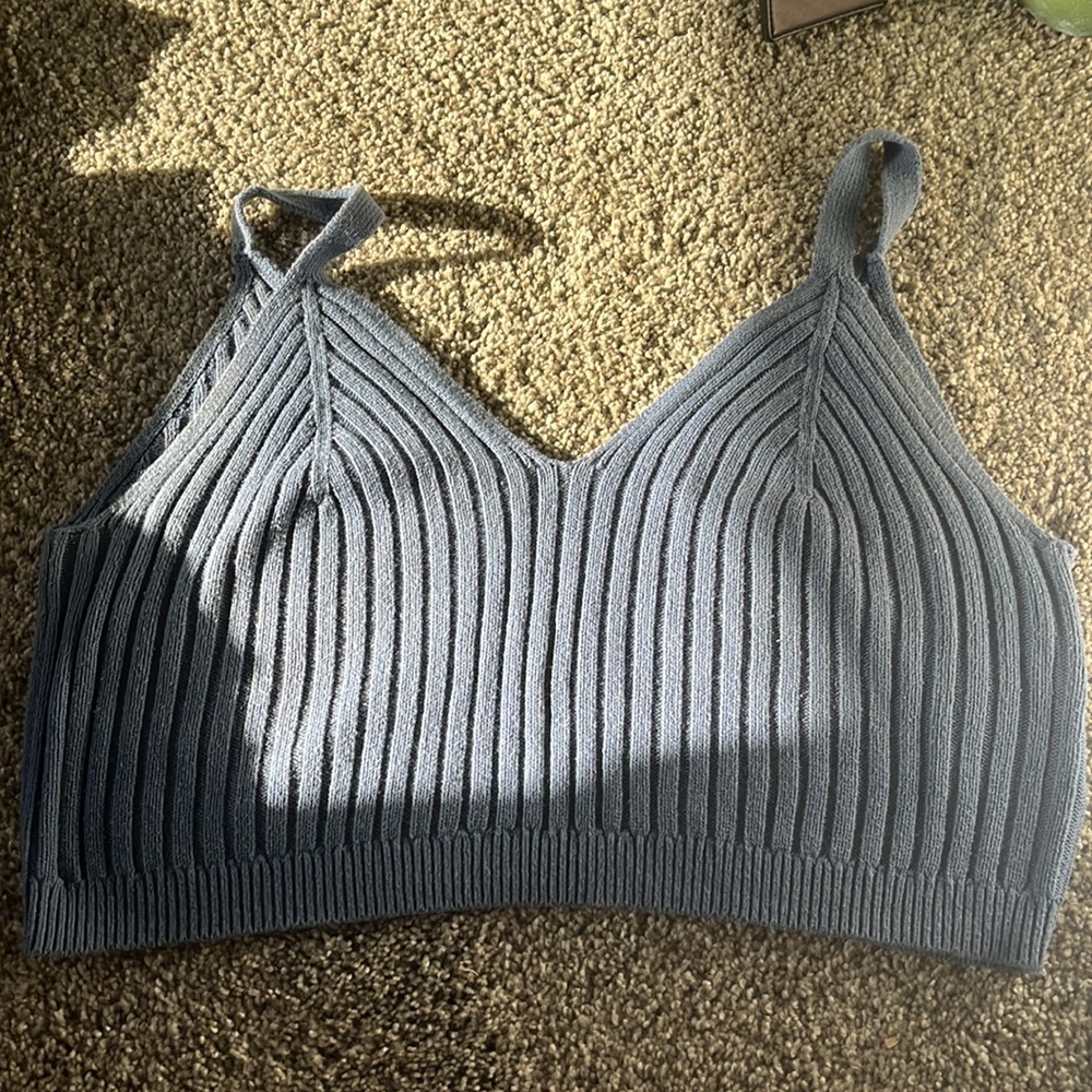 Aerie cropped ribbed tank top